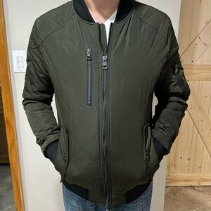 Olive Green Quilted Jacket